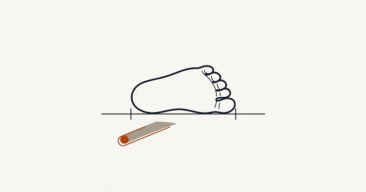A foot measured, not a size guessed