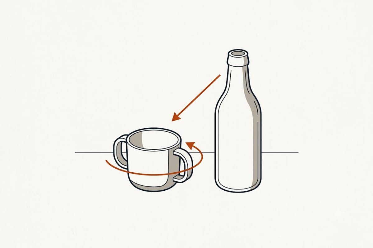An open cup rather than a bottle